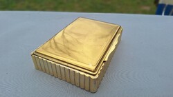 Aranyozott - ezüstözött bordás art deco doboz