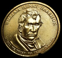 Amerikai Egyesült Államok 1 dollár, 2009 USA Elnökök - William Henry Harrison (1841) Verdejel  B10D4