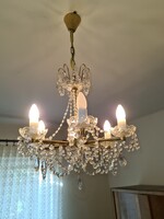 Kristály cseh csillár 6 ágú mutatós elegáns kis hiba