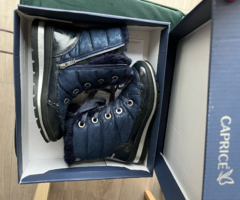 Caprice warm winter boots, snow boots 37.5 navy blue,