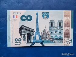 FRANCIAORSZÁG INFINY CASH! PÁRIZS! EIFFEL-TORONY NOTRE DAME! RITKA EMLÉK PAPÍRPÉNZ! UNC!