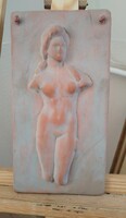 Ceramic Female Nude Wall Art 28 cm high
