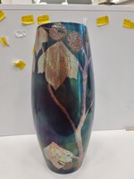 Zsolnay Studio gesztenyes Eosin vaza