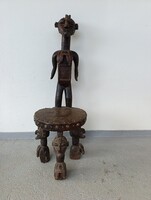 Afrikai bútor szék trónszék nagy méretű antik figurális szobor Afrika Baga népcsoport Guinea 870