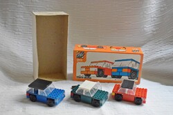 PEBE 211 , mini - auto , retro játék , építő készlet , GDR , 1984