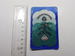 Régi retro kártyanaptár - Woolblendmark Hazai Fésűsfonó és Szövőgyár - 1981