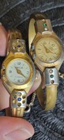 Vintage, Swiss and Russian mechanical women's wristwatch, 17 jewels, currently not working