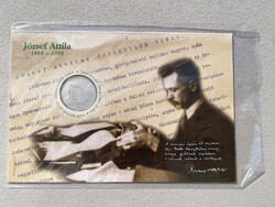 2005 József Attila születésének 100. évfordulója 10 Forint elsőnapi veret bliszter, RITKA!