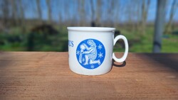 Régi Zsolnay Vízöntő aquarius  mintás porcelán bögre