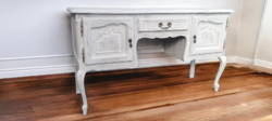 Neobarokk,provence kis íróasztal,fésülködő vagy tv alá helyezhető hosszú komód