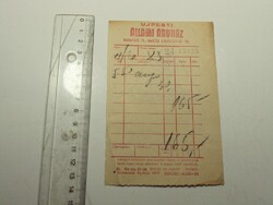 Régi vásárlási nyugta, számla - Újpesti Állami Áruház
