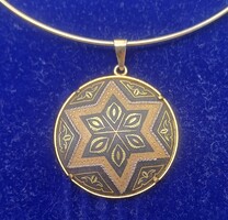 Damascene collier - aranyozott spanyol toledói nyakék vintage