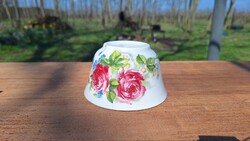 Régi nefelejcs és rózsa mintás porcelán komacsésze