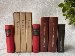 Miniatűr könyvgyűjtemény kis zseb nagyítóval / Goethe,Bánk Bán,Az ember tragédiája,Kosztolányi /