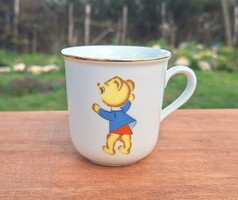 Mese mackó mintás régi Csehszlovák bögre