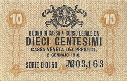 10 centesimi 1918 Velence Olaszország 3. UNC