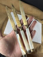 Extrém ritka ezüst 1798-1809 között készült Francia gyümölcské﻿﻿sek ( 3db)