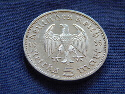 Németország Harmadik Birodalom 5 Reichsmark 1935 E 0.9000 ezüst 13.88 g