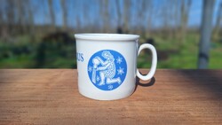 Régi Zsolnay Vízöntő aquarius  mintás porcelán bögre