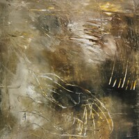 Baján Ildikó festmény 50 x 50 cm. Időtlenség.