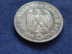 Németország Harmadik Birodalom 5 Reichsmark 1935 D 0.9000 ezüst 13.88 g