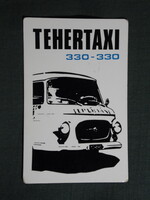 Kártyanaptár,Tehertaxi,Barkas teherautó,1974  (licites)