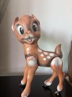 Retro Biserka Disney Bambi- ritka, forgatható fejű  eredeti -1960!
