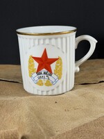 Vörös csillagos emlék szépséges bögre