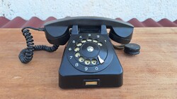 Régi bakelit tárcsás telefon Magyar Posta tulajdona
