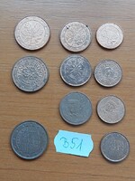 FRANCIA AUSZTRIA NÉMET SPANYOL 1 + 2 + 5 EUROCENT VEGYESEN 10 DB  B51