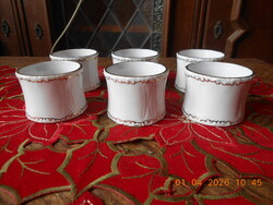 Zsolnay aranytollazott szalvéta gyűrű, 6 db