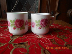 Zsolnay antik rózsa mintás kávés csésze