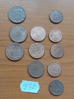 FRANCIA AUSZTRIA NÉMET OLASZ SPANYOL 1 + 2 + 5 EUROCENT VEGYESEN 11 DB  B50