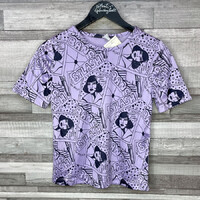 Lila képregénymintás női felső 164