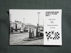 Kártyanaptár,ÁFOR,Gyula IV/10 üzemanyagtöltő állomás,1975  (licites)