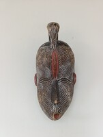Afrikai maszk antik Songye népcsoport Kongó madár dísz africká maska D705 409 6631