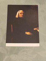 Munkácsy Mihály / 1844-1900/ Liszt Ferenc arcképe 1886. Magyar Nemzeti Galéria Budapest / írott/