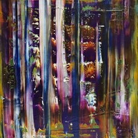 Baján Ildikó festmény 50 x 50 cm. Kíváncsiság.