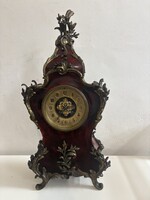 Antik Francia Bronz veretes kandalló óra c1900