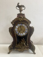 Antik Japy Freres réz intarziás Boulle kandalló óra 1880!