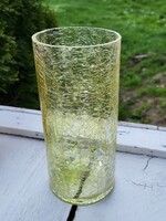 Retro, vintage karcagi fátyolüveg váza