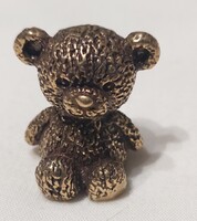 Miniatűr réz maci figura