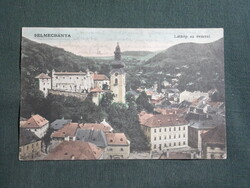 Képeslap,Szlovákia,Selmecbánya,Banská Štiavnica,látkép az óvárral,Grohmann Gy. kiad ,1910-