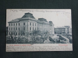Képeslap,Szlovákia,Selmecbánya,Banská Štiavnica,bányászati erdész főiskola,Grohmann Gy. kiad ,1911-