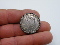 K444 Antik ezüst bross 1804 20 krajcár I. Ferenc