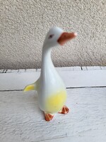 Hollóházi porcelán_kézzel festett liba, lúd figura