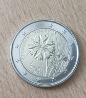 Észtország 2 euro emlék kiadás 2024 unc - Búzavirág