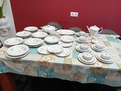 Patinás Zeh Scherzer Bavaria 40+ részes kombinált porcelán ét- és reggeliző garnitúra