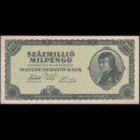Magyarország 100 millió Milpengő 1946 EF+