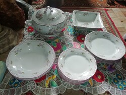 Barokk Zsolnay rózsaszín étkészlet ritka Aukció több száz termék vegye vigye